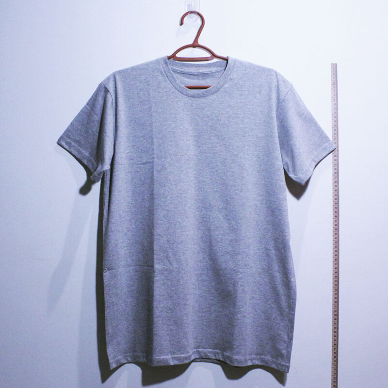 Camiseta basica de algodão 30,1 penteada cinza mescla