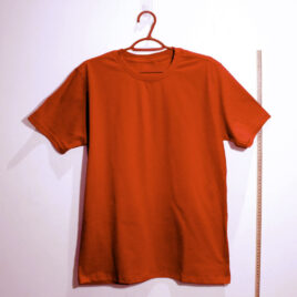 Camiseta basica de algodão 30,1 penteada vermelha