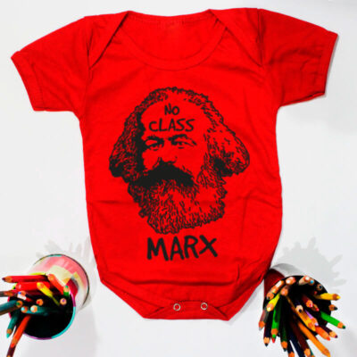 Body para bebe Karl marx vermelho