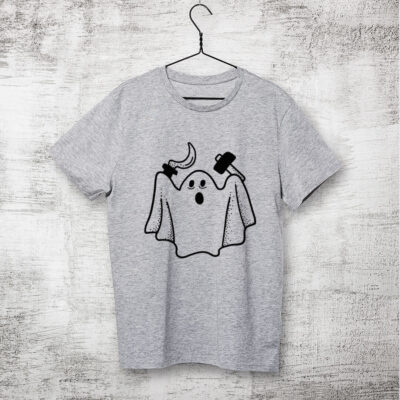 Camiseta - Fantasma comunista cinza mescla