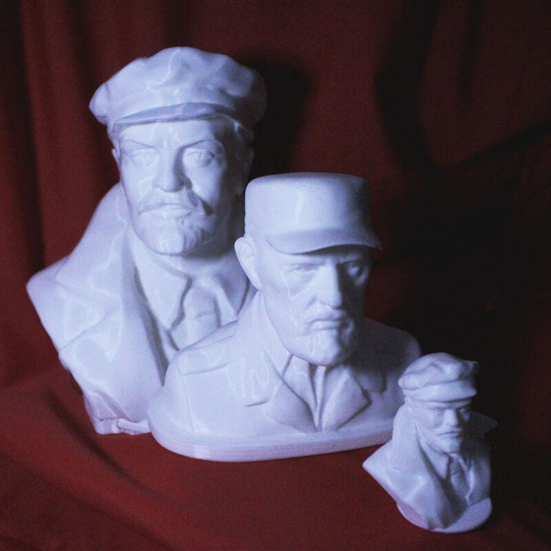Bustos 3D comunistas e de esquerda feitos em PLA