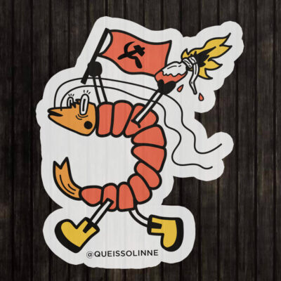 Adesivo camarão antifa