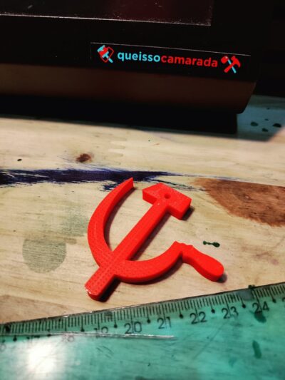 Chaveiro Foice e martelo 3D