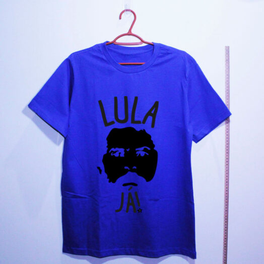 Camiseta Lula Ja azul de algodão