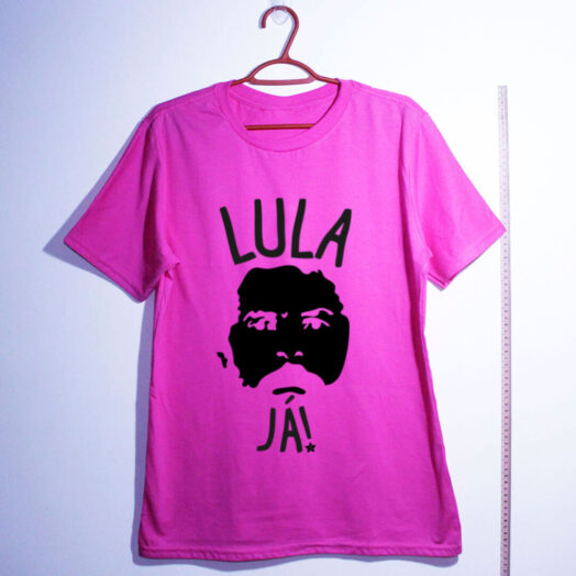 Camiseta Lula Ja rosa de algodão