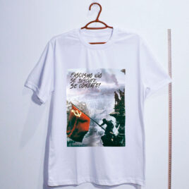 Camiseta Fascismo não se debate - Algodão Branco