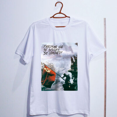 Camiseta Fascismo não se debate - Algodão Branco