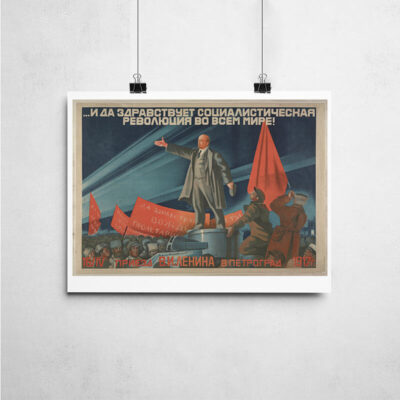 Poster - A vinda de Lenin a Petrogrado em 1917