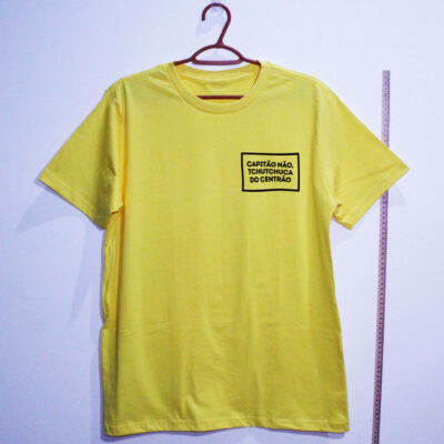 Camiseta de algodão - Capitão não, Tchutchuca do Centrão - Escudo