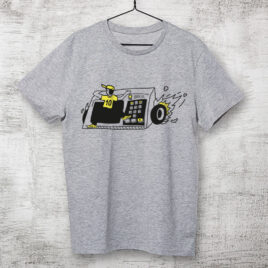 Camiseta cinza patriota do caminhão