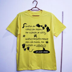 Camiseta amarela de algodão - Dom Helder Câmara