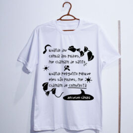 Camiseta branca de algodão - Dom Helder Câmara