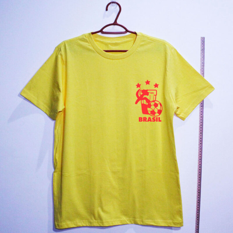 Camiseta amarela frente - Camarada Futebol Clube