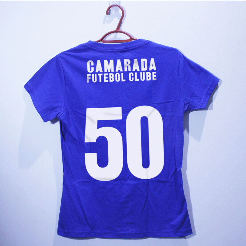 Camiseta azul costas - Camarada Futebol Clube