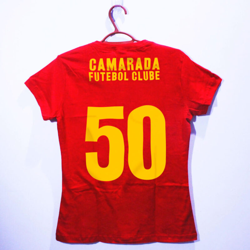 Camiseta vermelha costas - Camarada Futebol Clube