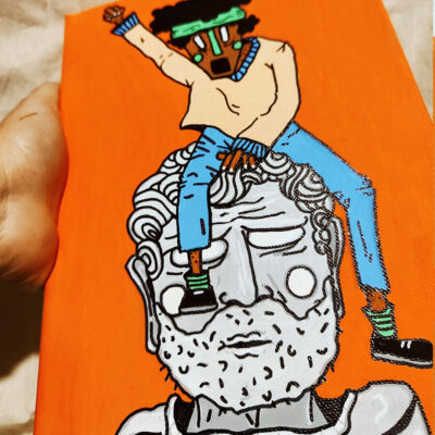 Quadro - Punho Cerrado, Pé na Cara