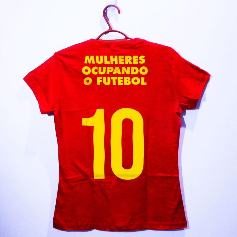 Camiseta vermelho Copa feminina 2023 costas