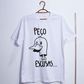 Camiseta Branco peço escusas