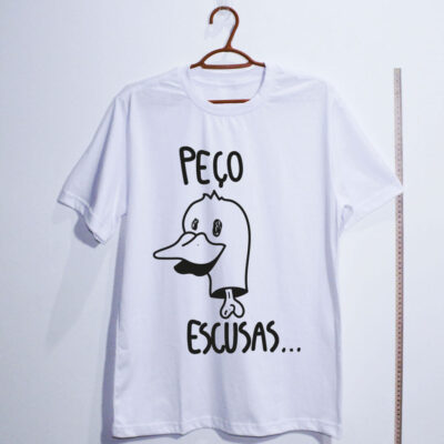 Camiseta Branco peço escusas