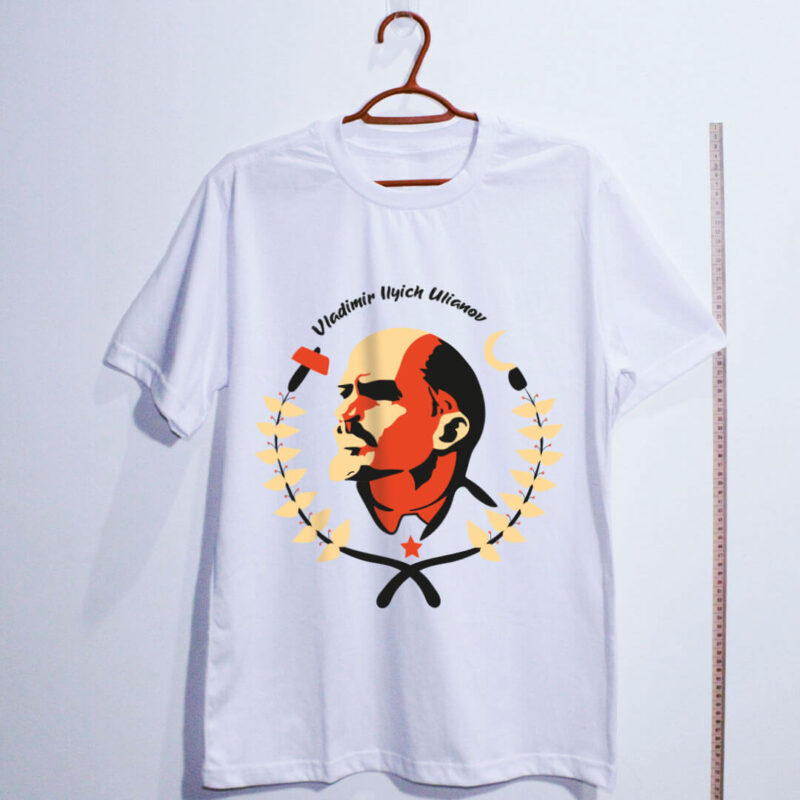 camiseta estampada branca Vladimir Ilyich Ulianov Lenin