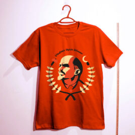 camiseta estampada vermelha Vladimir Ilyich Ulianov Lenin