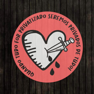 Adesivo contra a privatização