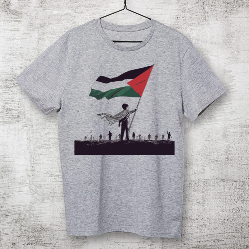 Camiseta Cinza viva o povo palestino