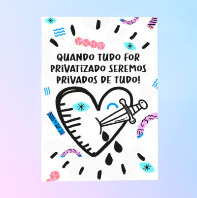 Poster contra a privatização