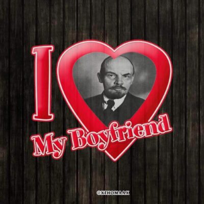 Adesivo - I Love my boyfriend Lenin