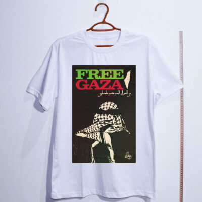 Camiseta de algodão - Free Gaza