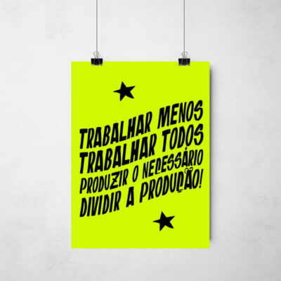 Poster - Trabalhar Menos, Trabalhar Todos