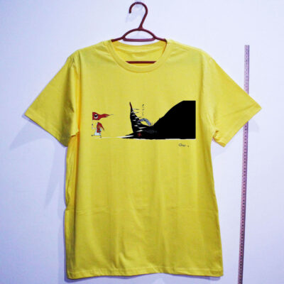 Camiseta de algodão - Antifa por cartunista das cavernas