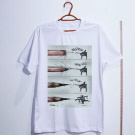 Camiseta - Lápis x Arma por cartunista das cavernas - Dry Fit