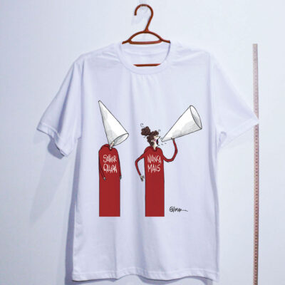 Camiseta de algodão - Sofrer calada nunca mais por cartunista das cavernas