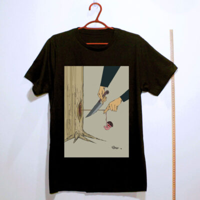 Camiseta de algodão - Indígena por cartunista das cavernas