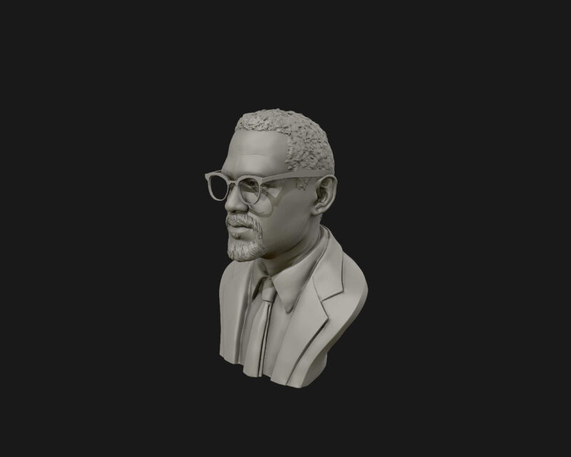 Busto 3d - Malcolm X - Image 5