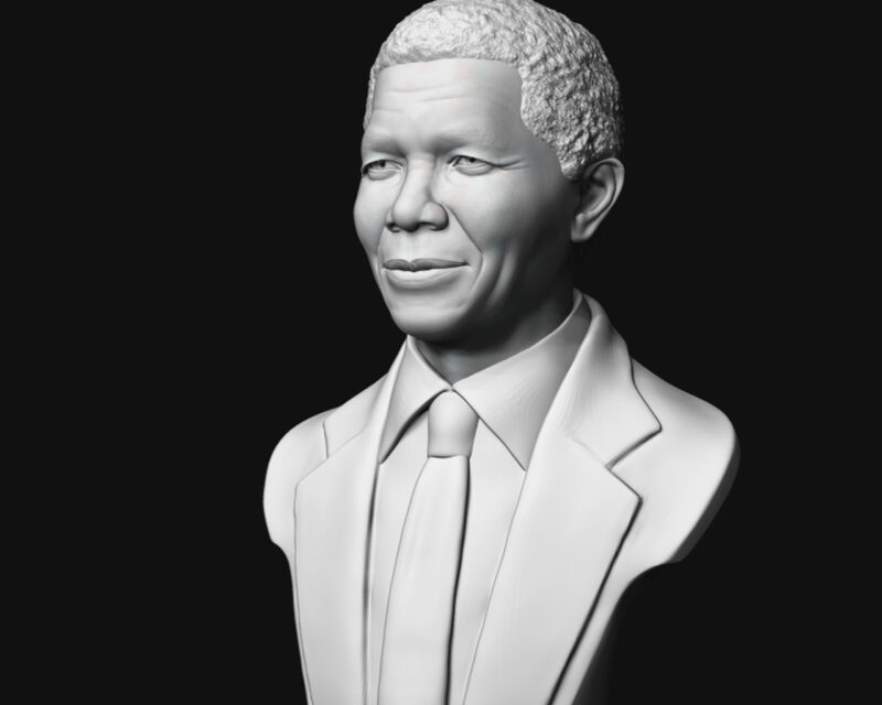 Busto 3D - Nelson Mandela