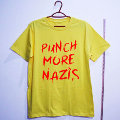 Camiseta de algodão - Punch more nazis