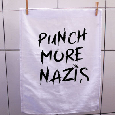 Pano de prato - Punch more nazis