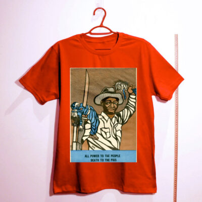 Camiseta de algodão - Movimento Pantera Negra - Poder ao povo