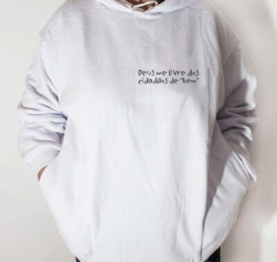 Moletom com capuz - Deus me livre do cidadão de bem - Escudo