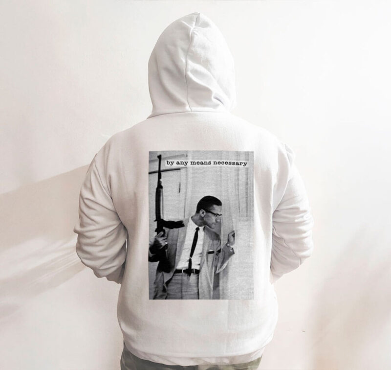 Moletom com capuz - Malcom X - By any means necessary - Imagem 7