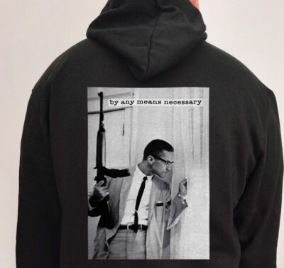 Moletom com capuz - Malcolm X - By any means necessary