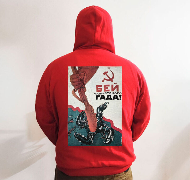 Moletom com capuz - Destrua o verme fascista - Imagem 5