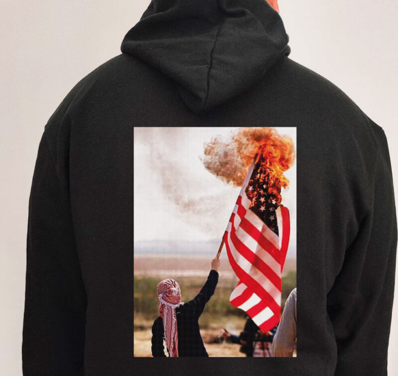 Moletom com capuz - Usa in flames