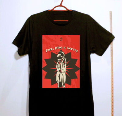 Camiseta de algodão - Paz, Pão e terra
