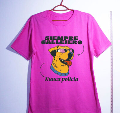 Camiseta de algodão - Siempre Callejero, nunca policia