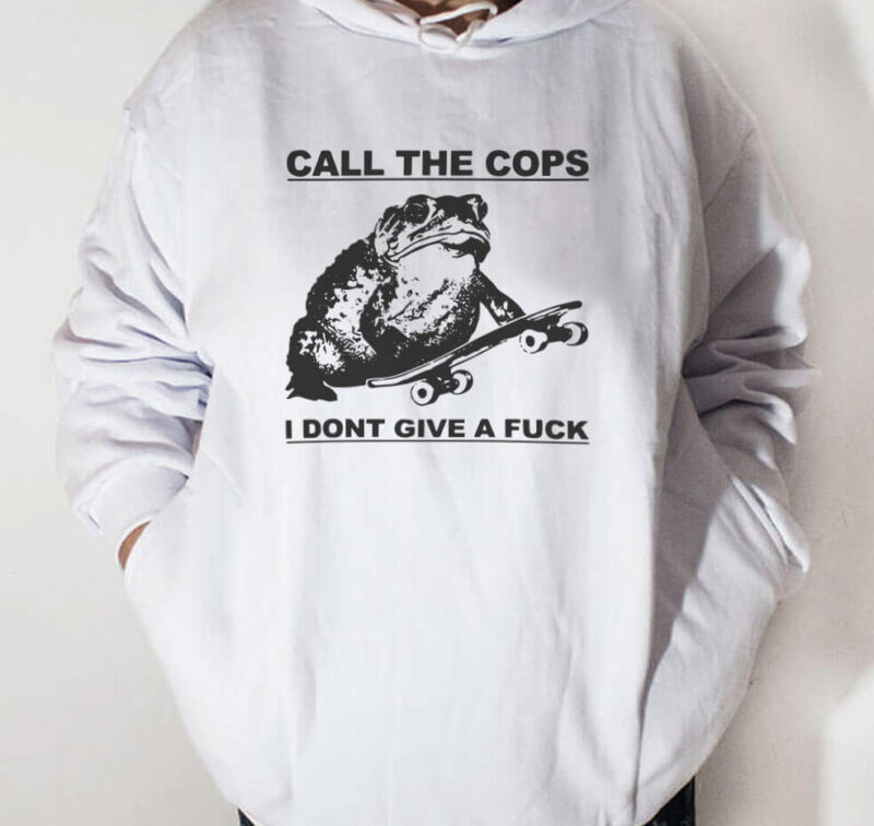 Moletom com capuz - Call the cops, I don´t give a fuck - Imagem 4