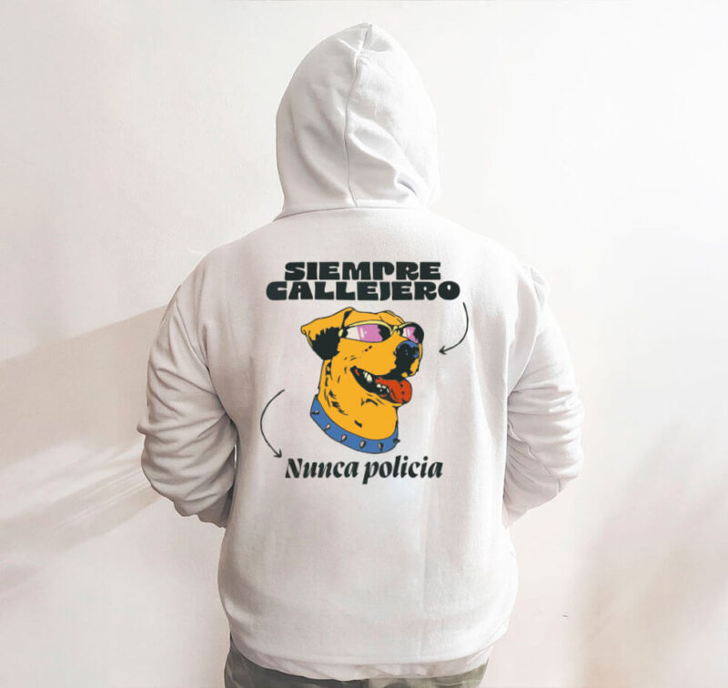 Moletom com capuz - Siempre Callejero, nunca policia - Imagem 7