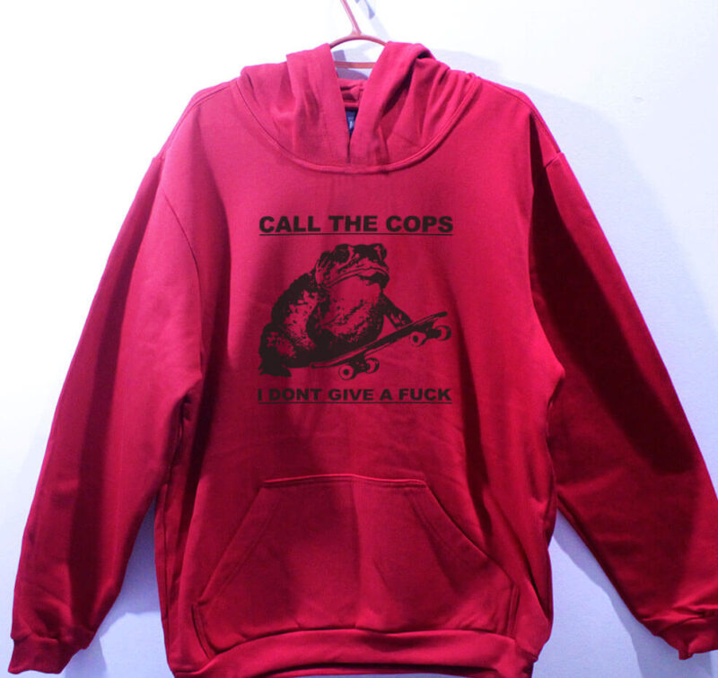 Moletom com capuz - Call the cops, I don´t give a fuck - Imagem 2